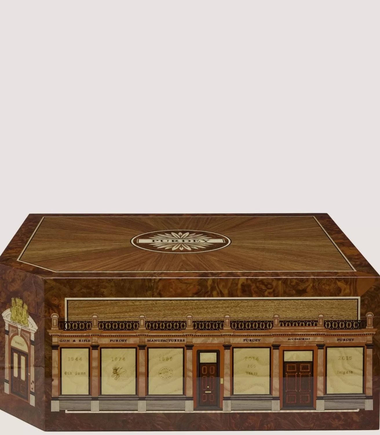 Audley House Marquetry Humidor In Natural*Purdey Store