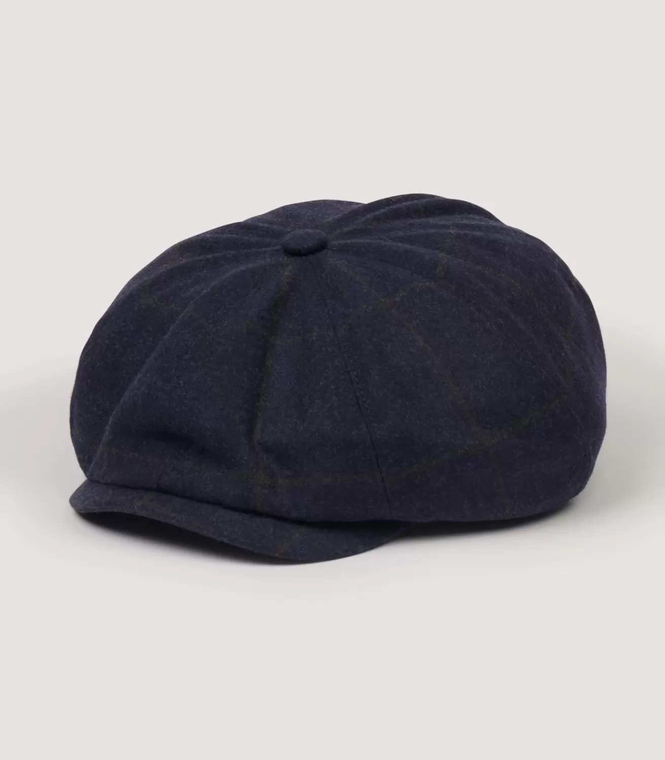 Dalby Check Loden Bakerboy Cap In Navy*Purdey Cheap
