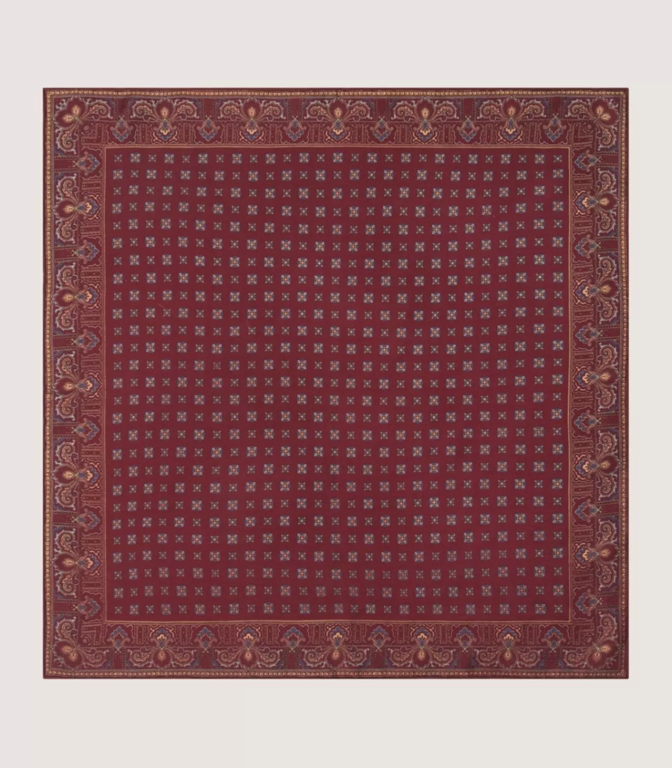 Madder Pocket Square In Wine*Purdey Best