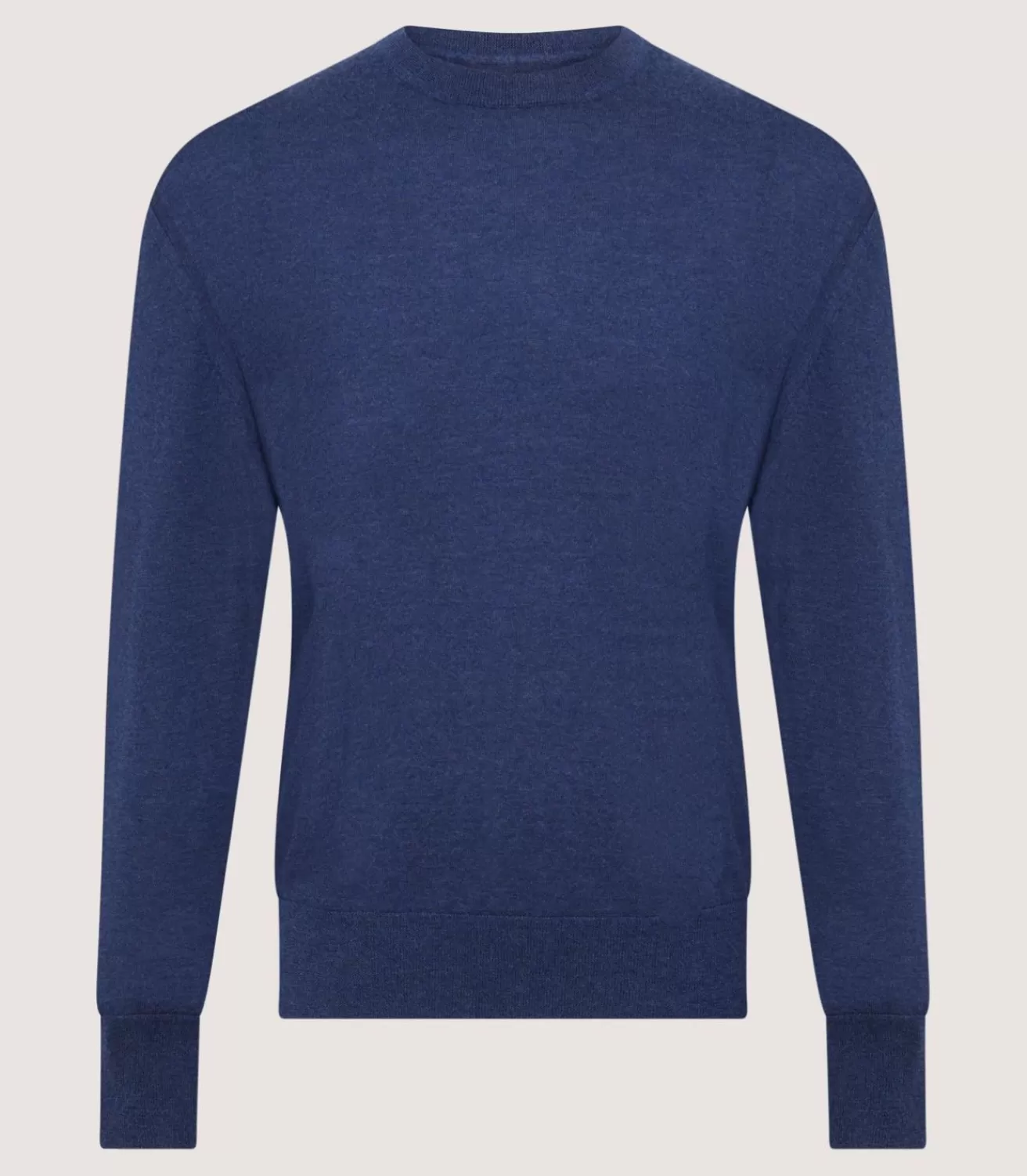 Men'S Cashmere Seamless Crew Neck In Canvas Blue*Purdey Sale
