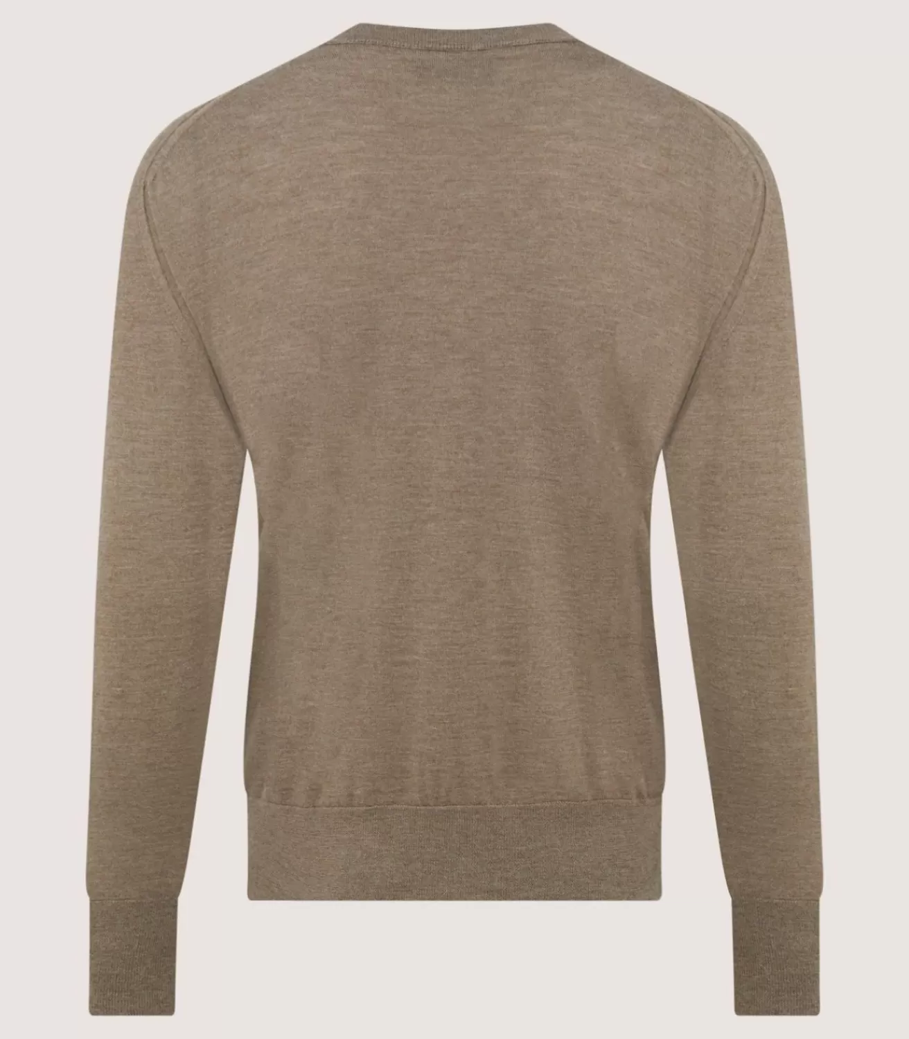Men'S Cashmere Seamless Crew Neck In Taupe*Purdey Clearance