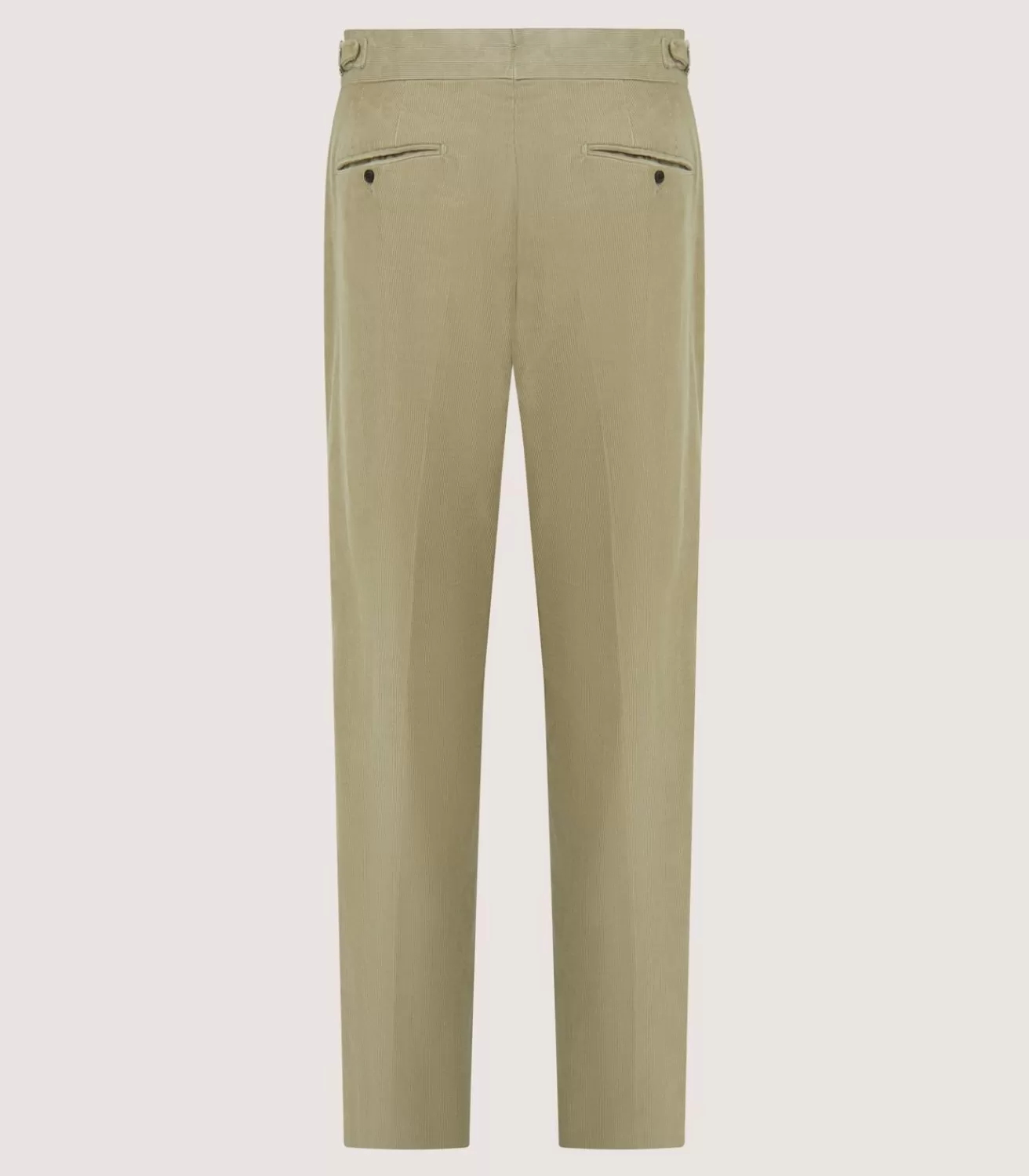 Men'S Cotton Corduroy Side Buckle Trouser In Pale Stone*Purdey Clearance
