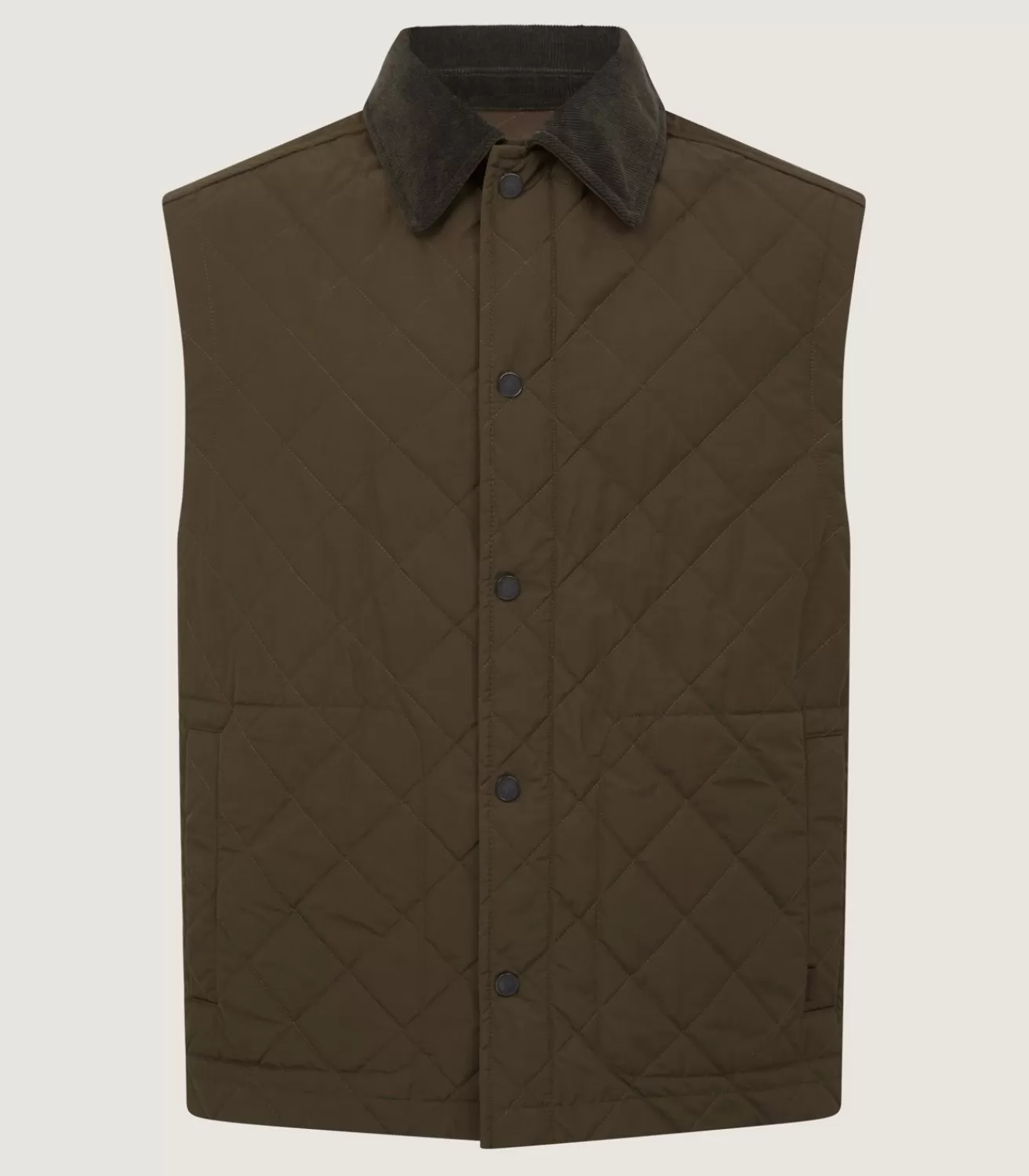 Men'S Dark Olive Padded Gilet*Purdey Flash Sale
