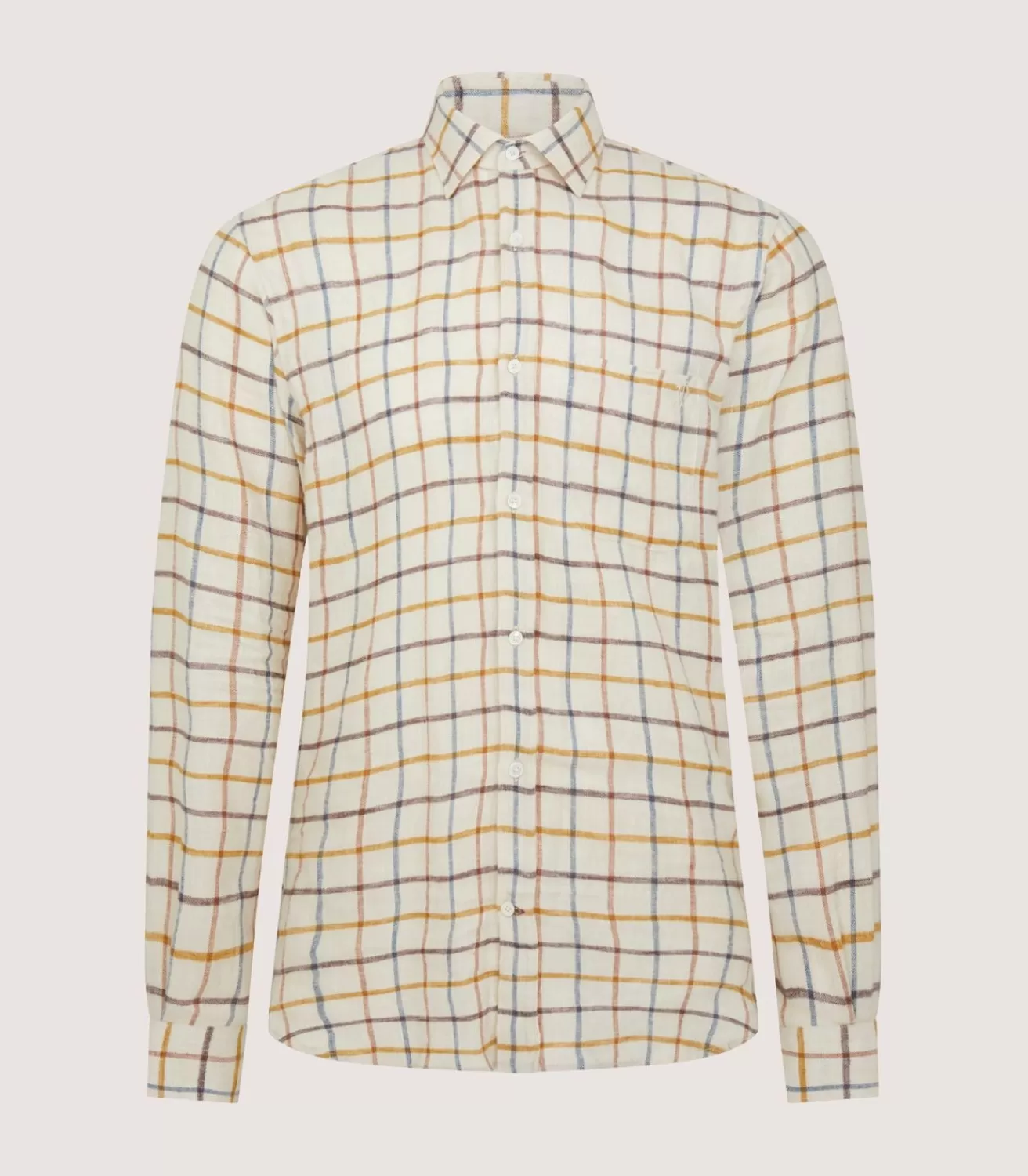 Men'S Linen Flannel Tattersall Sporting Shirt*Purdey Best