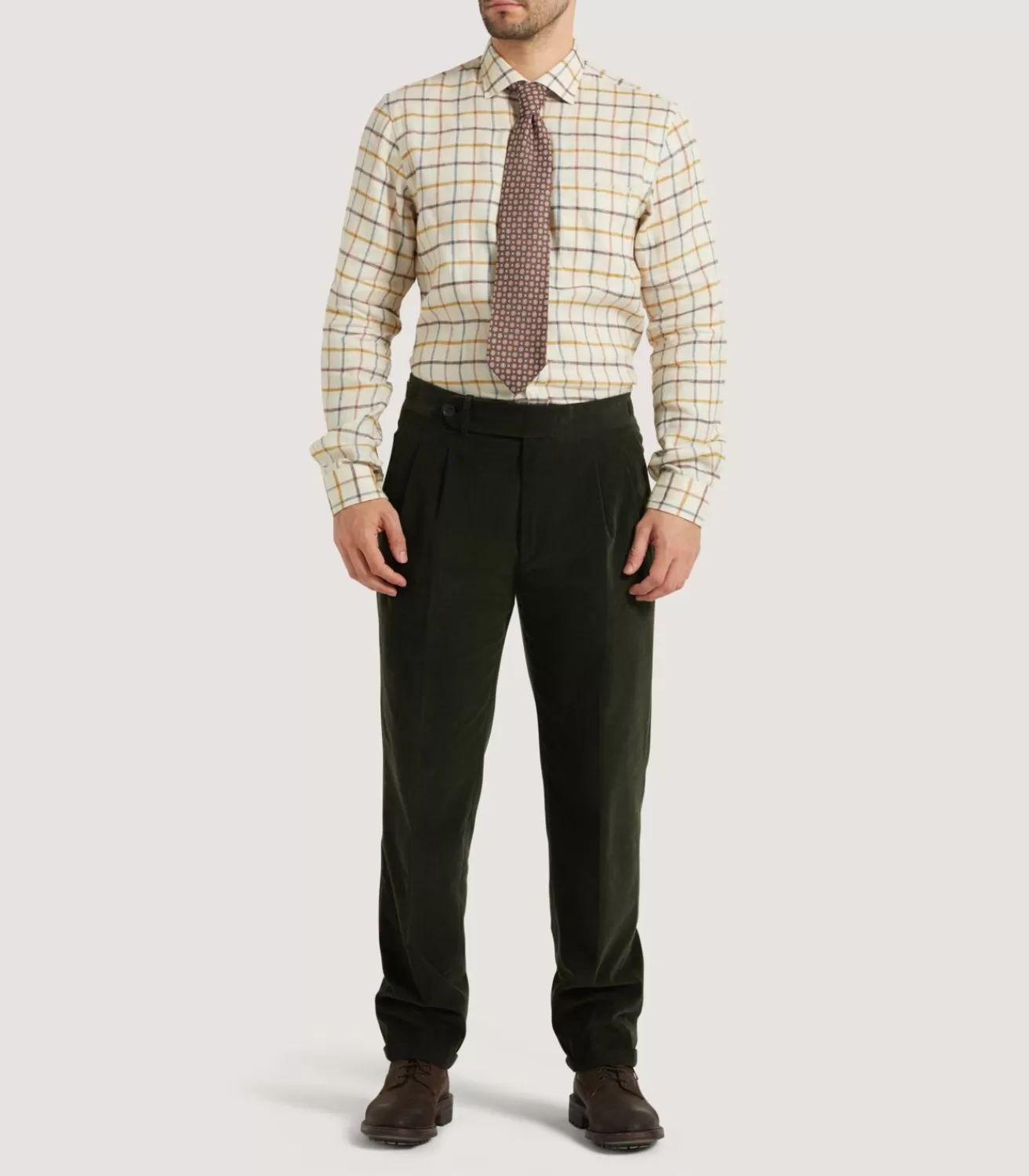Men'S Linen Flannel Tattersall Sporting Shirt*Purdey Best