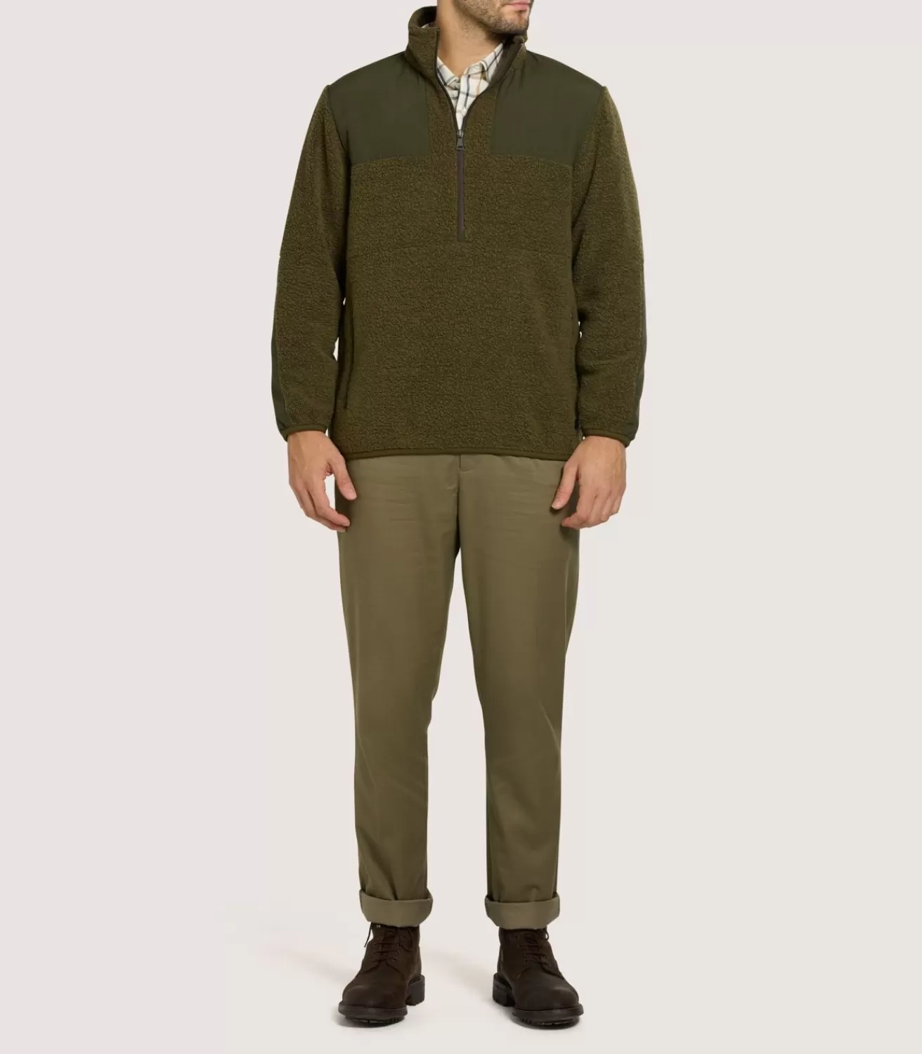 Men'S Merino Lux Half Zip Sporting Fleece*Purdey New