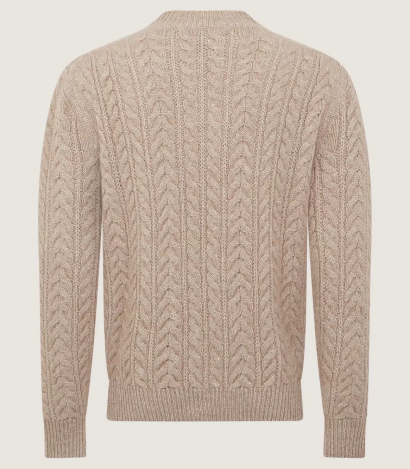 Men'S Taupe Cashmere Linen V Neck Cricket Jumper*Purdey Online