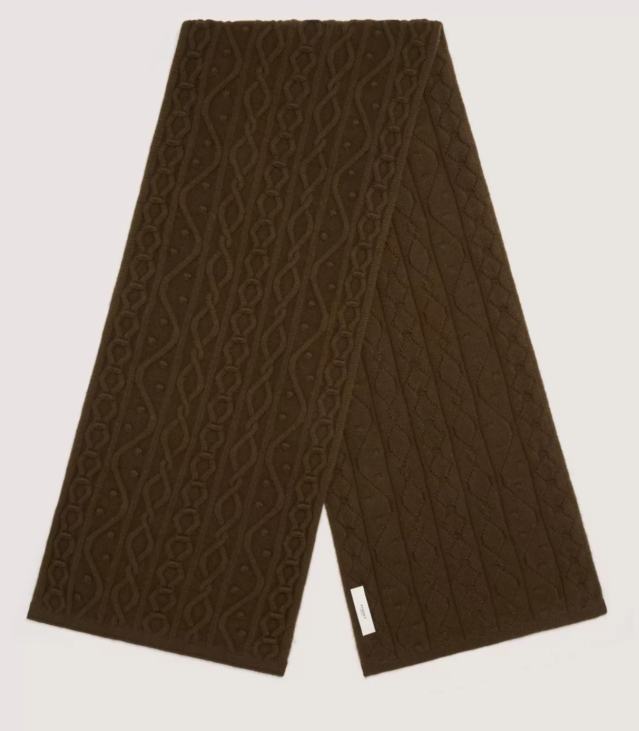 Women'S Cashmere Aran Scarf*Purdey New