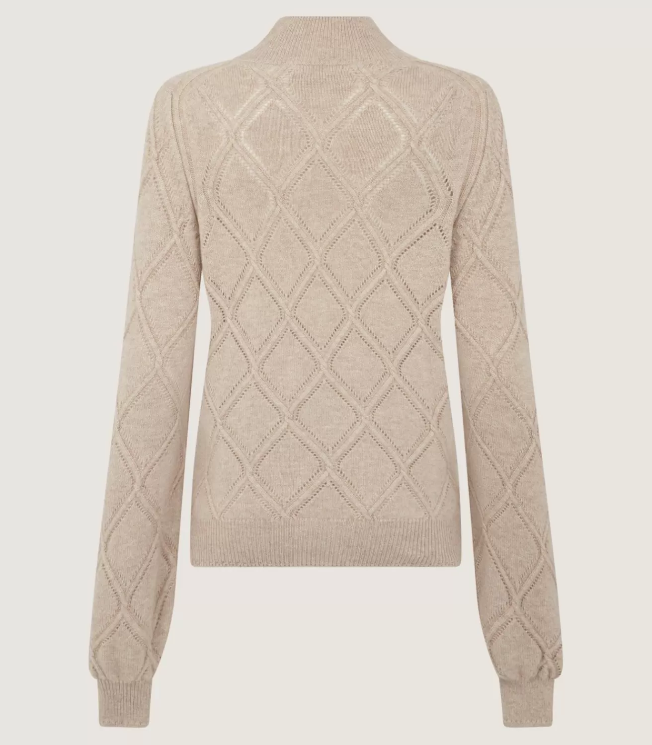 Women'S Cashmere Cable Sweater In Oatmeal*Purdey Shop