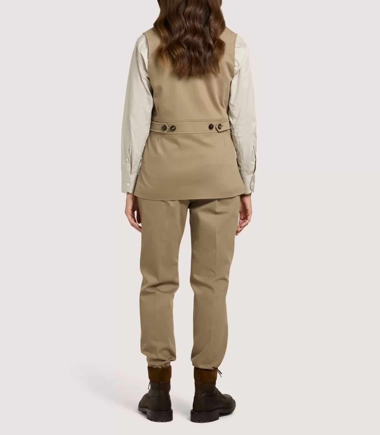 Women'S High Collar Dry Wax Summer Sporting Vest In Taupe*Purdey Store