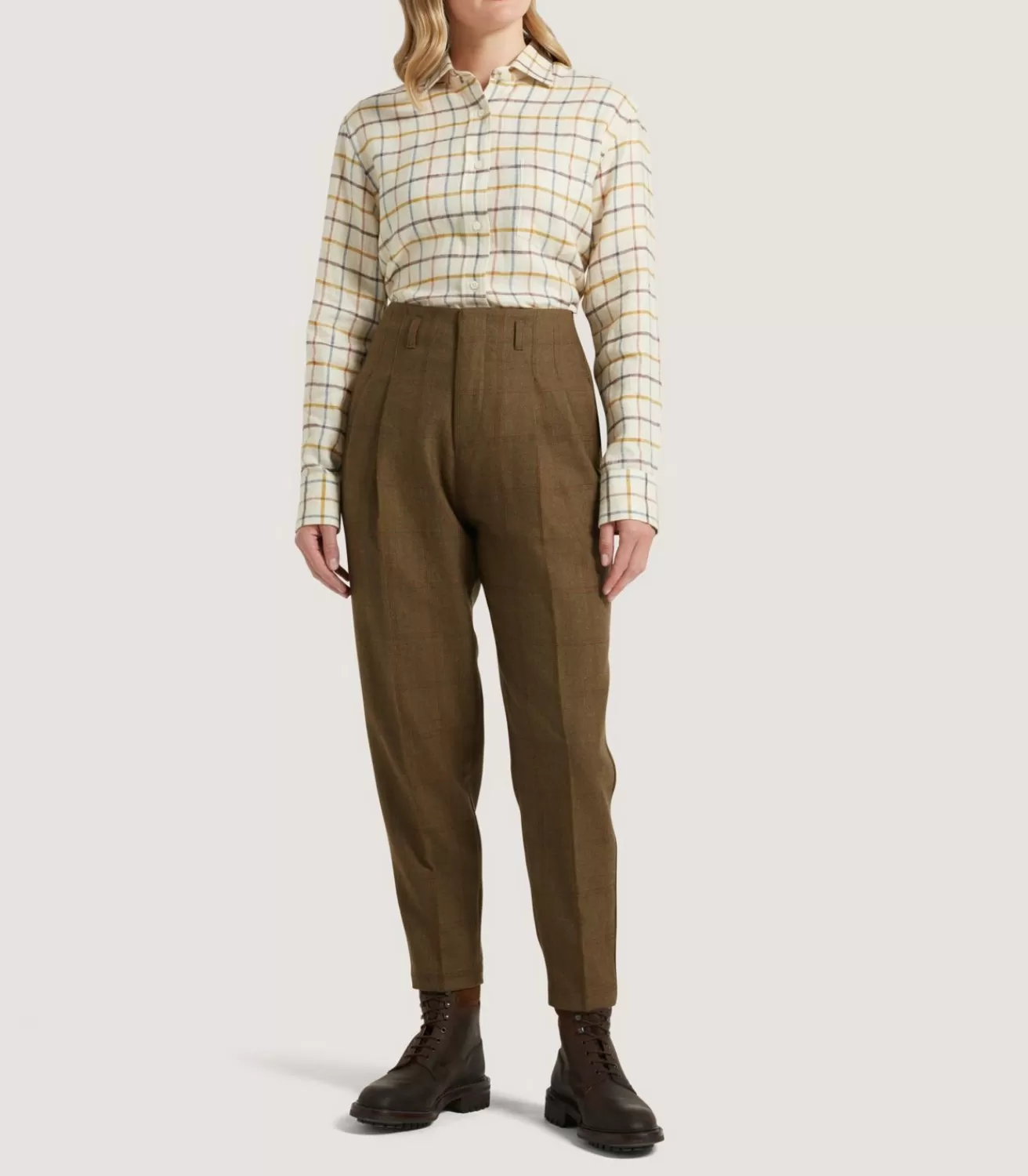 Women'S Technical Tweed Two Pleat Sporting Trouser In Lomond*Purdey Sale